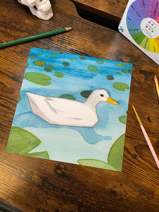 "Watercolor Duck" print